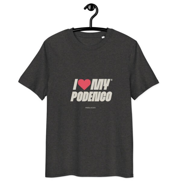 Camiseta algodón orgánico unisex I love my Podenco - Imagen 7